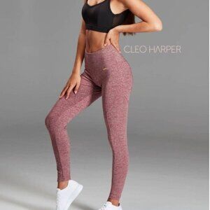 Cleo Harper Indiana Leggings Dust Large High Rise Sculpting Activewear